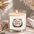 Love Came Down To Christmas Clear Glass Candle 12.5oz