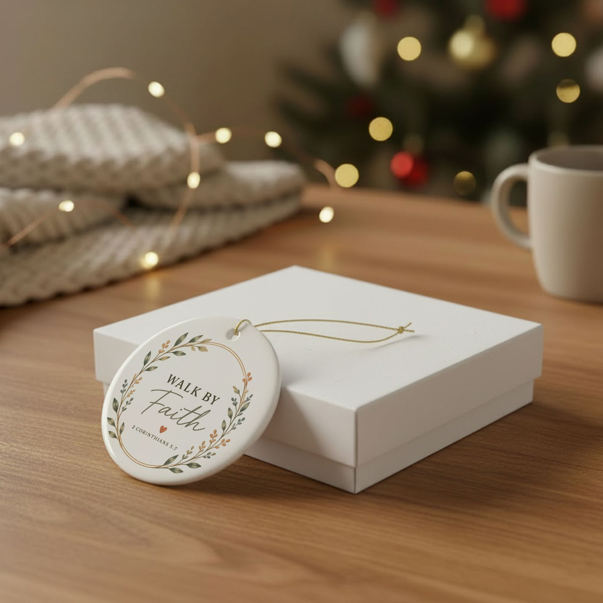 Walk By Faith - Ceramic Decoration Ornament, (1pc)