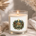 Joy Has Come Clear Glass Candle 12.5oz