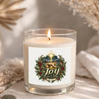 Joy Has Come Clear Glass Candle 12.5oz