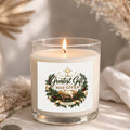 The Greatest Gift Was Given Clear Glass Candle 12.5oz