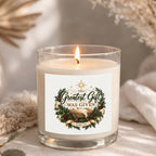 The Greatest Gift Was Given Clear Glass Candle 12.5oz