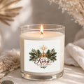 The King Has Come Clear Glass Candle 12.5oz