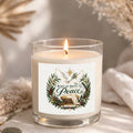 Born To Bring Us Peace  Clear Glass Candle 12.5oz