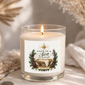 Unto Us A son Was Given  Clear Glass Candle 12.5oz