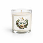 Born To Bring Us Peace  Clear Glass Candle 12.5oz