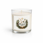 Peace Came Near Clear Glass Candle 12.5oz