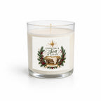 Unto Us A son Was Given  Clear Glass Candle 12.5oz